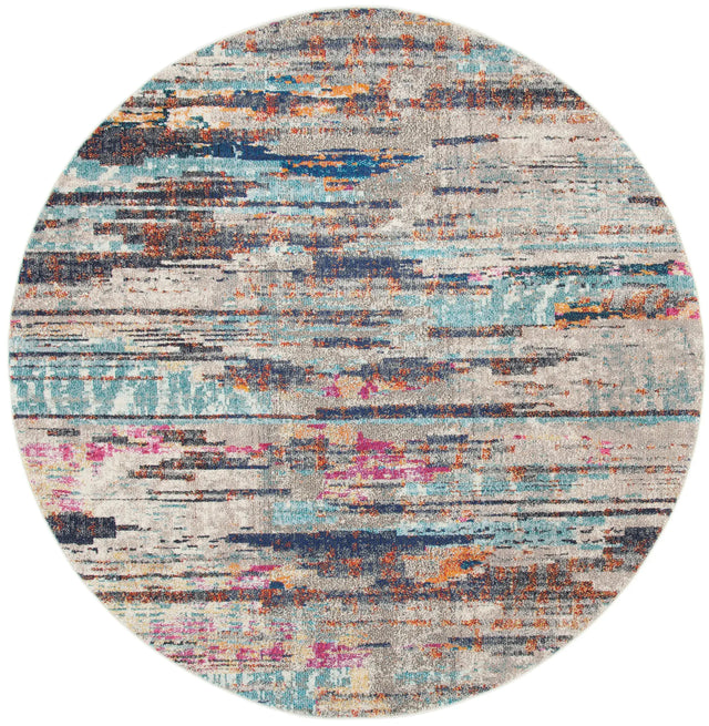 Safavieh Madison 5'-0" x 5'-0" Rug in Grey / Turquoise