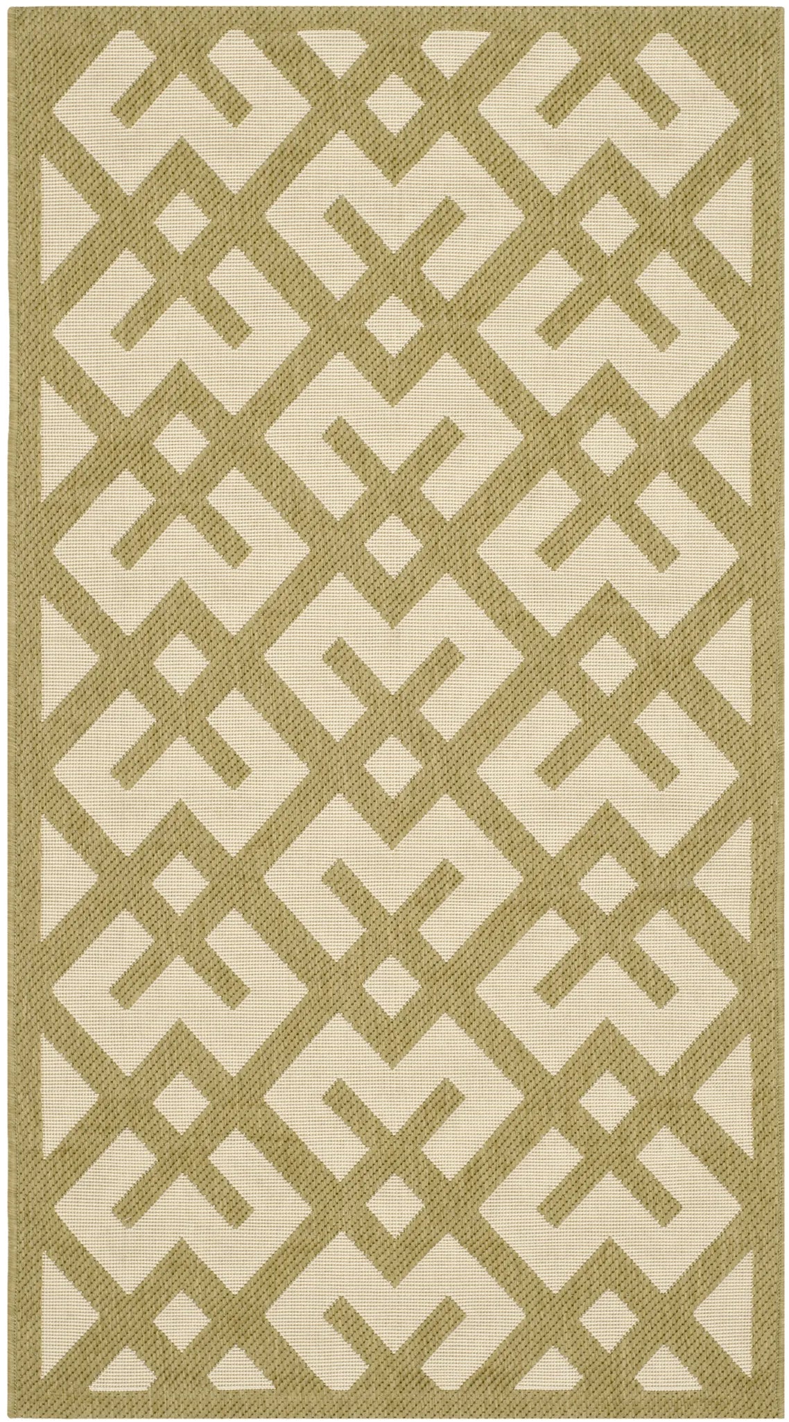 Safavieh Courtyard 2'-7" x 5'-0" Rug in Beige / Green