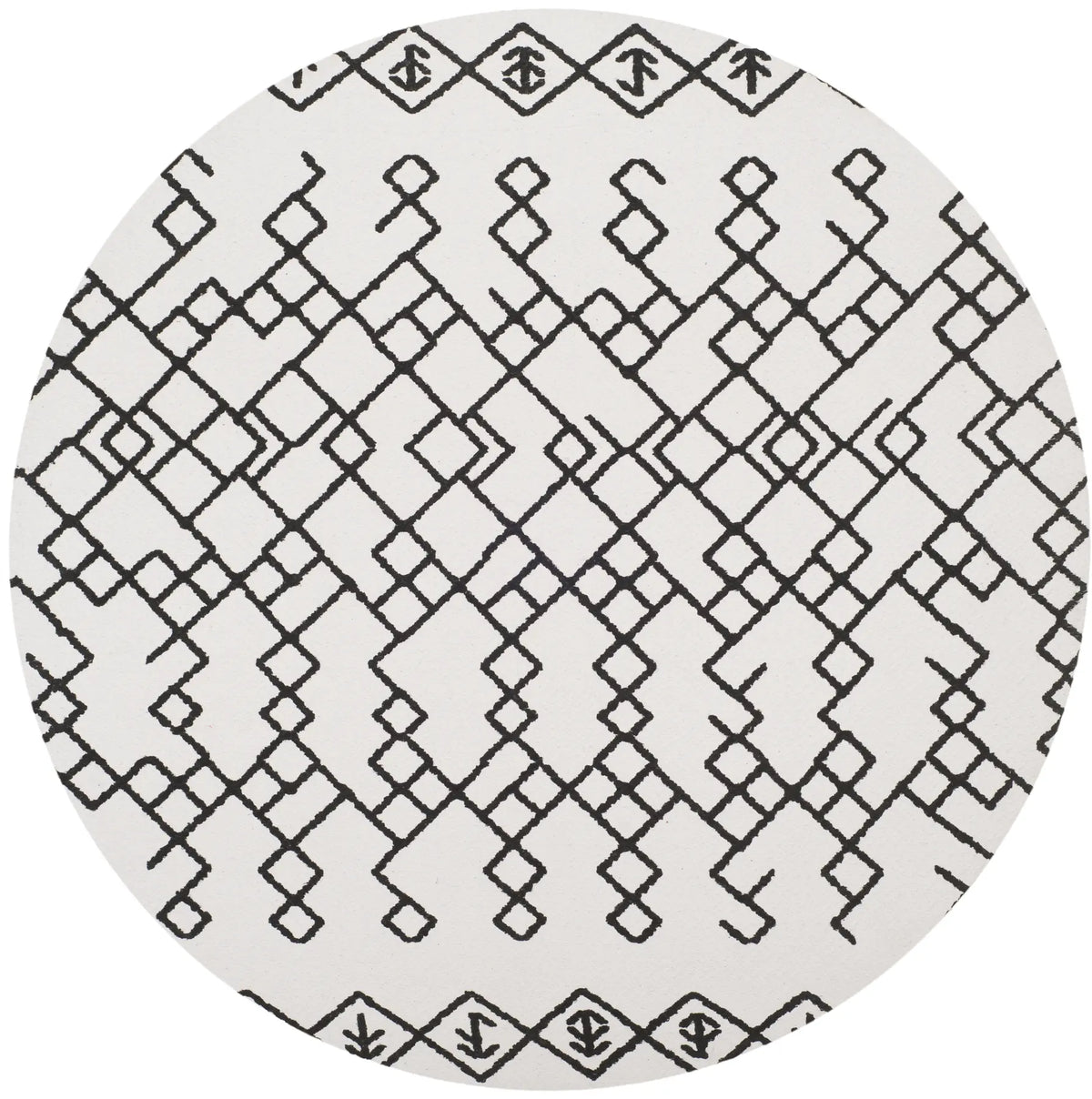 Safavieh Cedar Brook 6'-0" x 6'-0" Rug in Ivory / Black