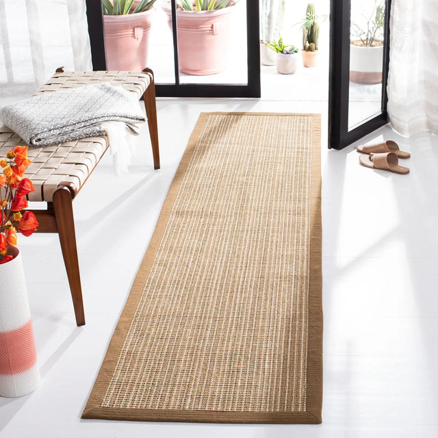 Safavieh Natural Fiber 2'-6" x 14'-0" Rug in Tan / Tan