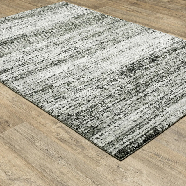 Oriental Weavers Sphinx Atlas 8037G Ash/Charcoal Rugs - angle detail