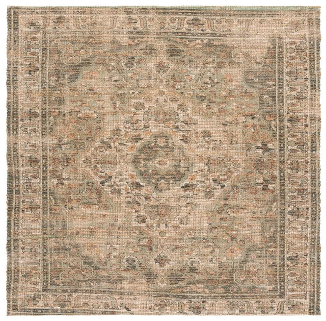 Safavieh Saffron 6'-0" x 6'-0" Rug in Natural / Green
