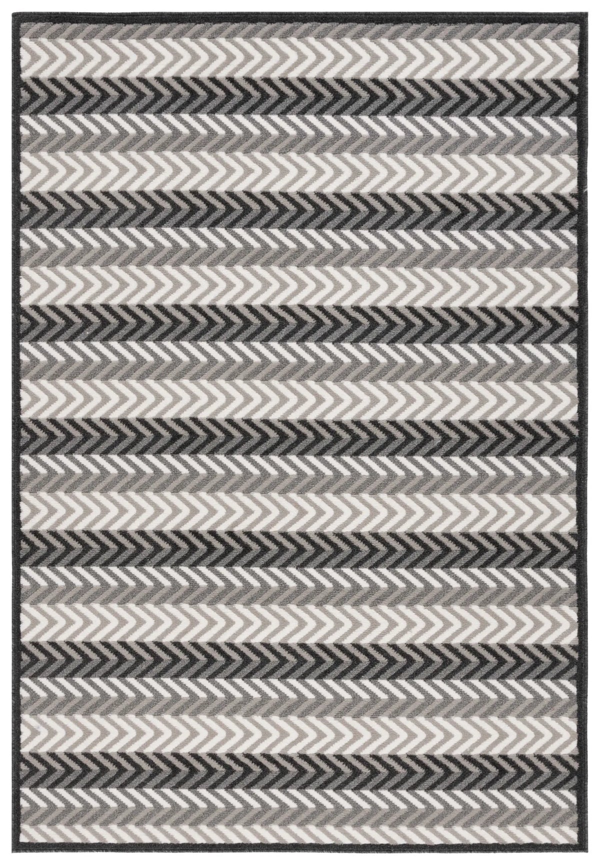 Safavieh Pyramid 4'-5" x 6'-5" Rug in Grey / Ivory Black