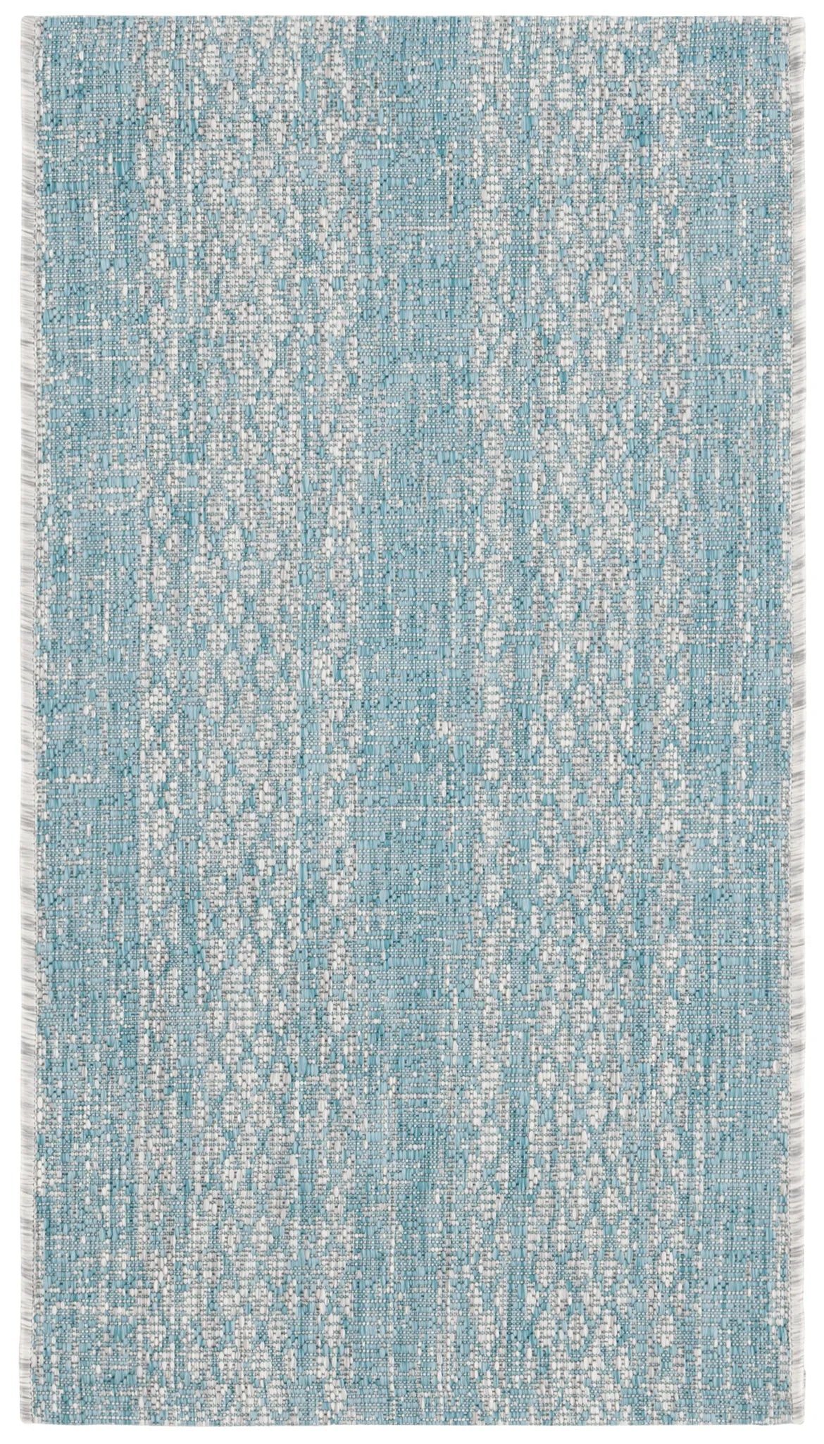 Safavieh Courtyard 2'-0" x 3'-7" Rug in Light Grey / Aqua