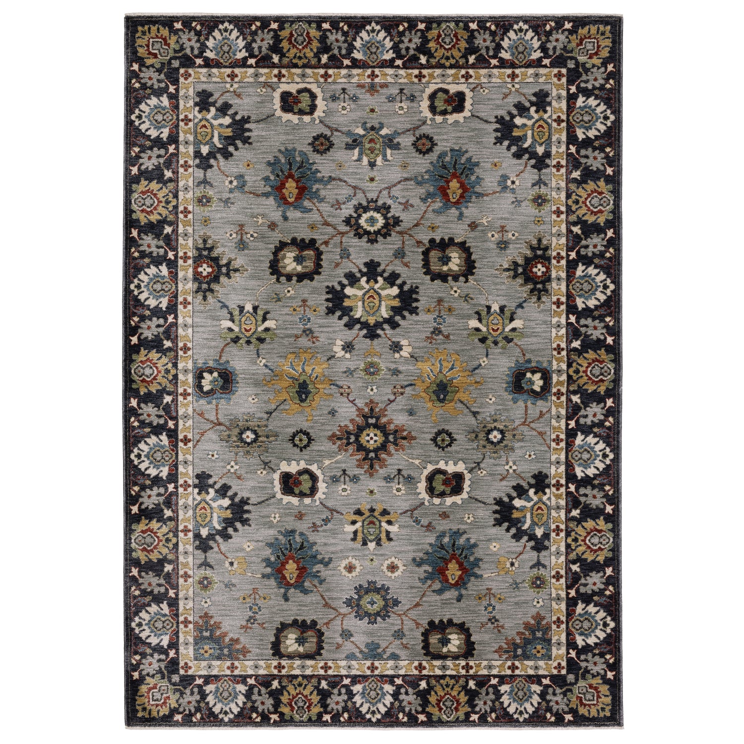 Oriental Weavers Sphinx ELIANA ELI08 Blue Floral Rugs