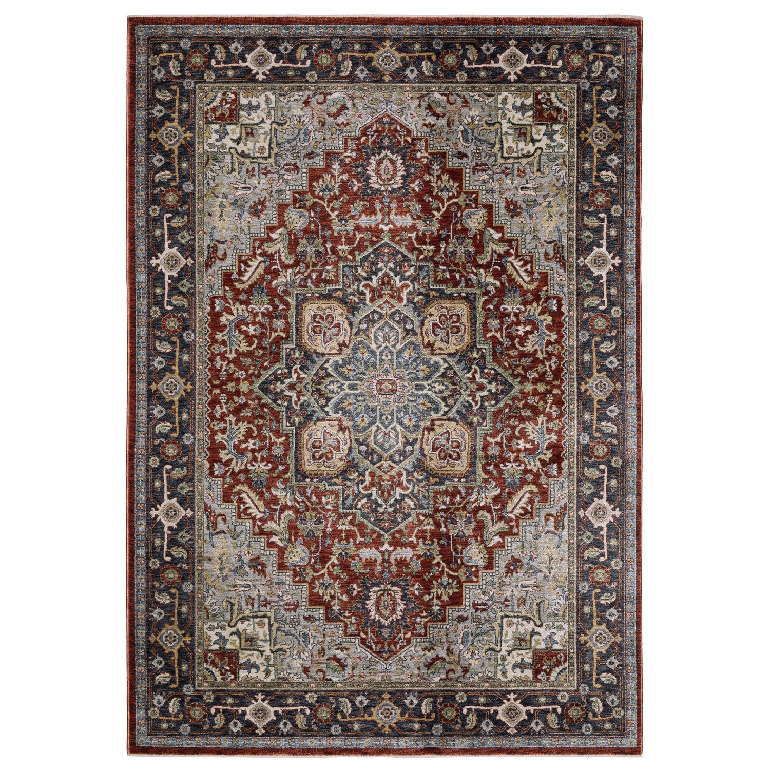 Oriental Weavers Sphinx ELIANA ELI11 Red Medallion Rugs