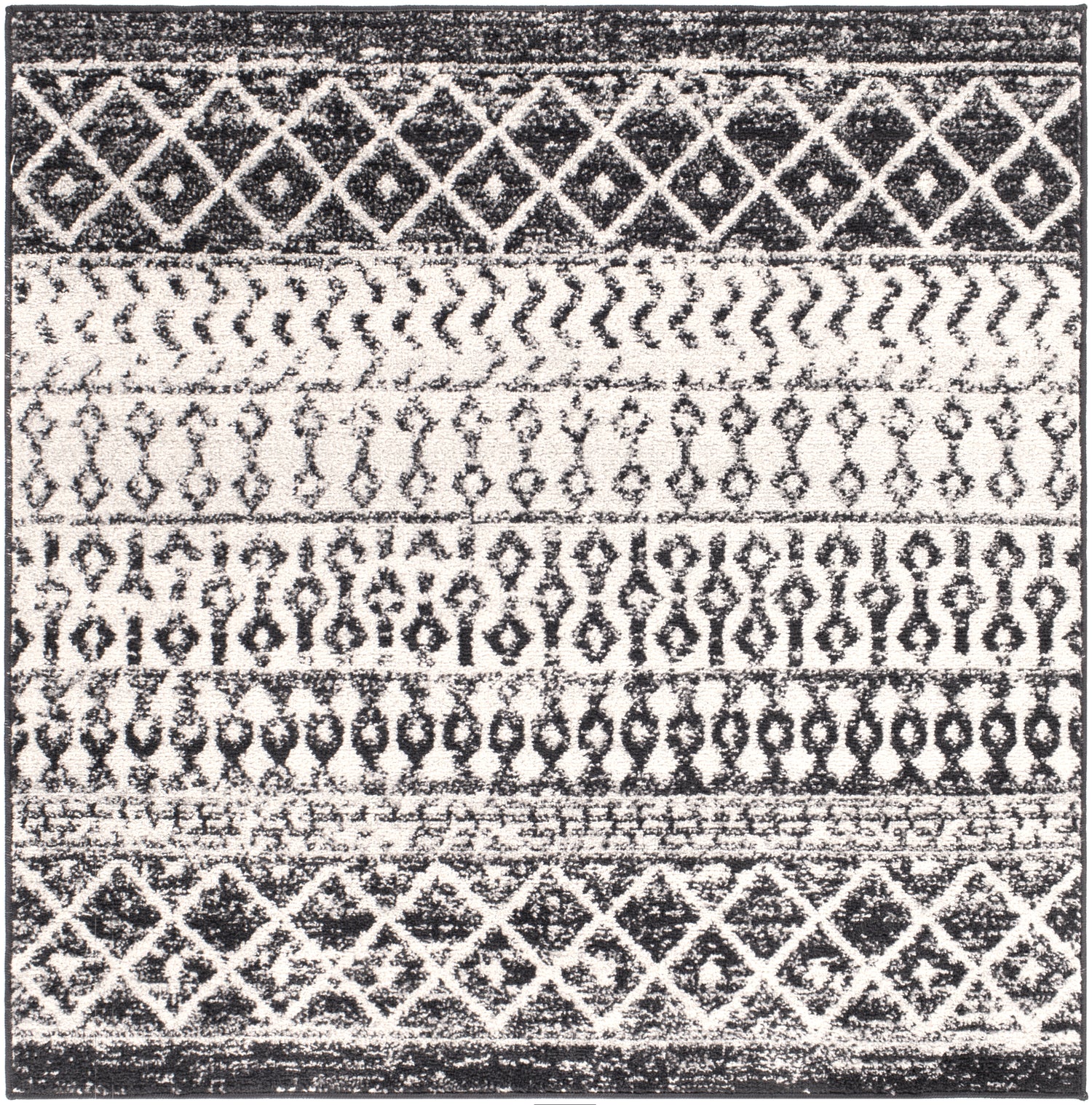Surya Elaziz Elz-2307 Black, Light Gray, Gray, White Rug.