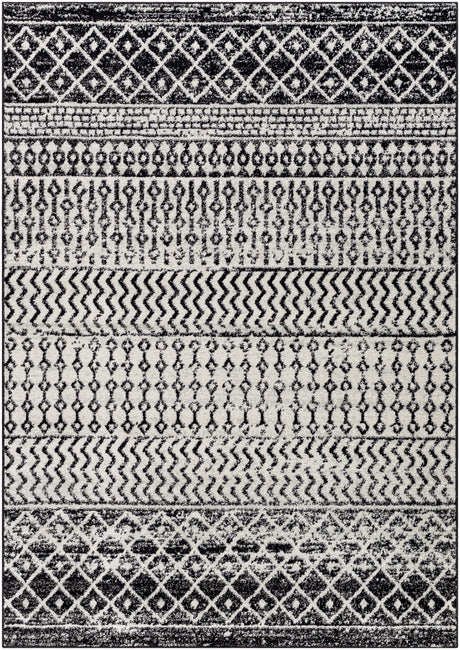 Surya Elaziz Elz-2307 Black, Light Gray, Gray, White Rug.