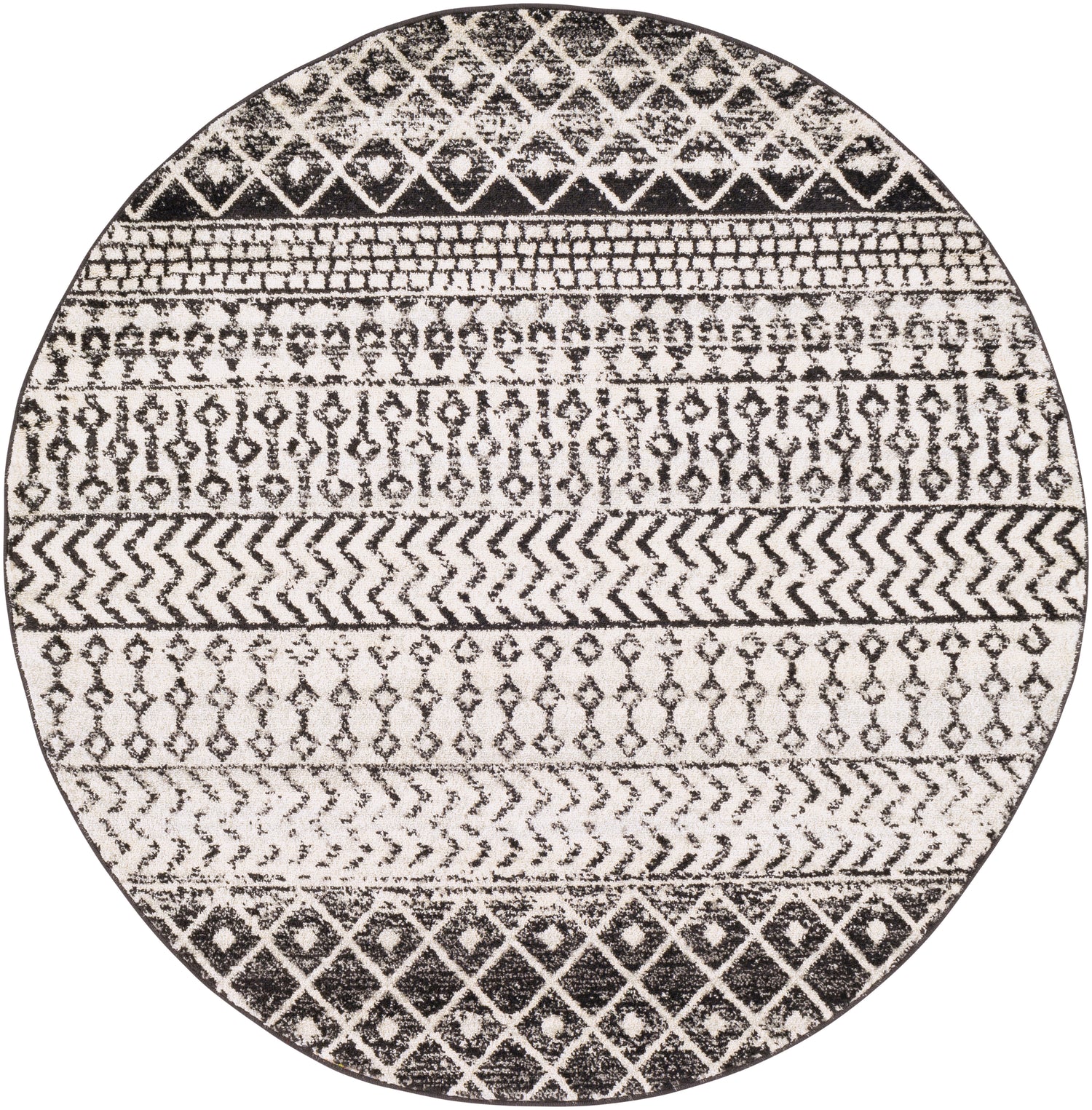 Surya Elaziz Elz-2307 Black, Light Gray, Gray, White Rug.