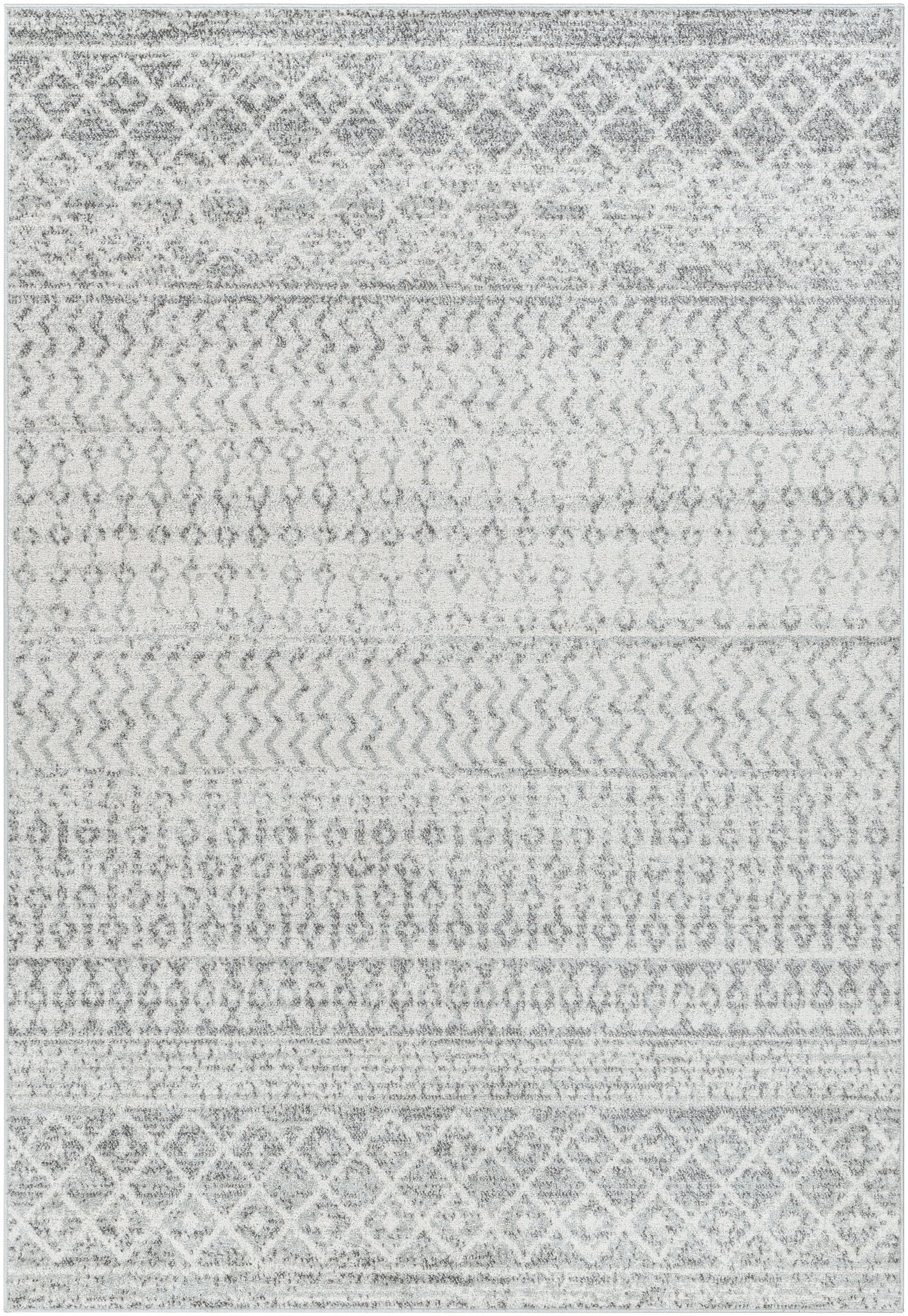 Surya Elaziz Elz-2308 Light Gray, Gray, White Rug.