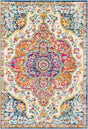 Surya Elaziz Elz-2335 Fuchsia, Mustard, Dark Blue, Sky Blue, Gray, Orange Rug.