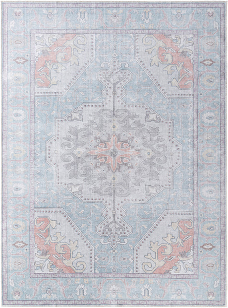 Surya Embrace Ema-2307 Silver, Light Grey, Metallic - Silver, Light Silver Rug.
