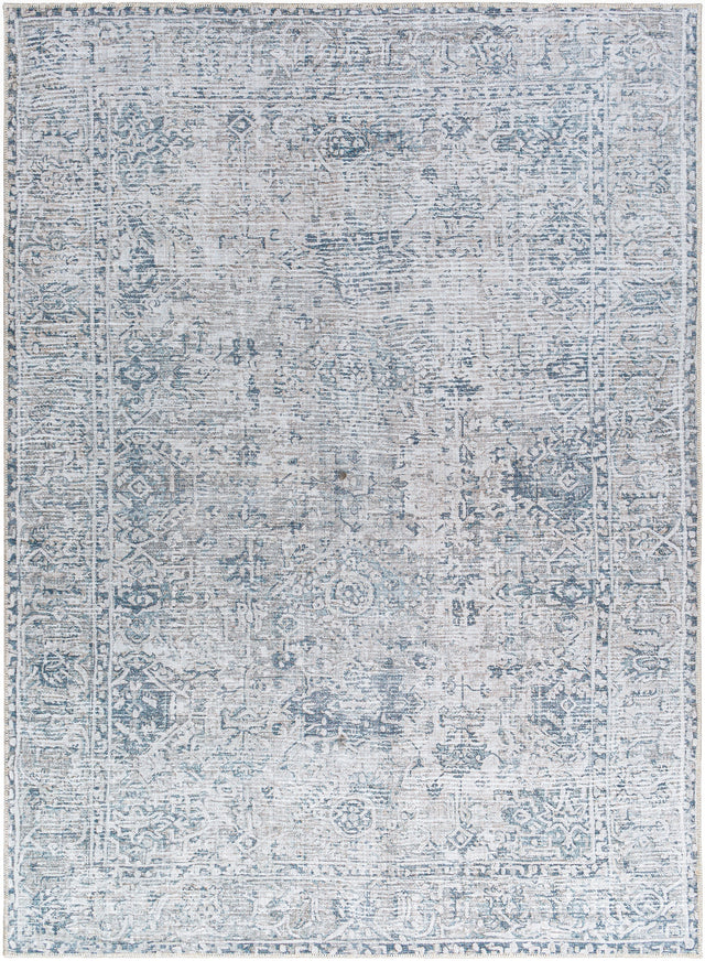 Surya Embrace Ema-2309 Slate, Silver, Metallic - Silver, Light Grey, Light Silver, Pewter Rug.