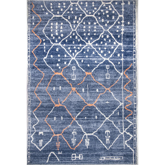 Nuloom Contemporary Missy Moroccan Rzab24A Blue Area Rug