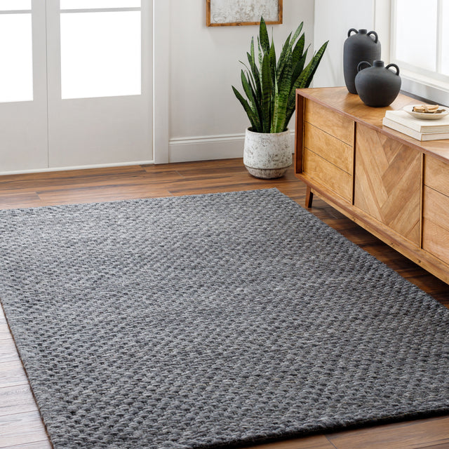 Surya Empoli Epo-2308 Dark Grey, Charcoal, Grey, Nickel Rug.