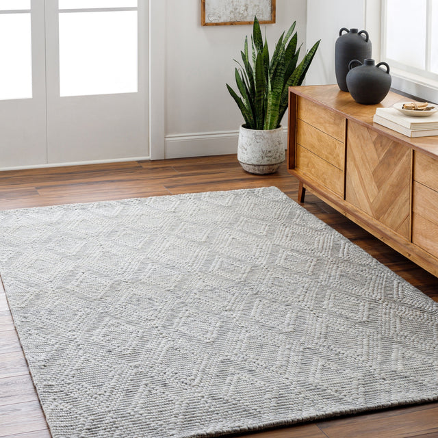 Surya Empoli Epo-2315 Pale Slate, Light Grey, Sterling Grey, Metallic - Silver Rug.