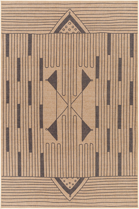 Surya Ez Jute Ezt-2302 Khaki, Dark Grey, Eggplant Rug.