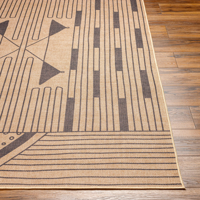 Surya Ez Jute Ezt-2302 Khaki, Dark Grey, Eggplant Rug.