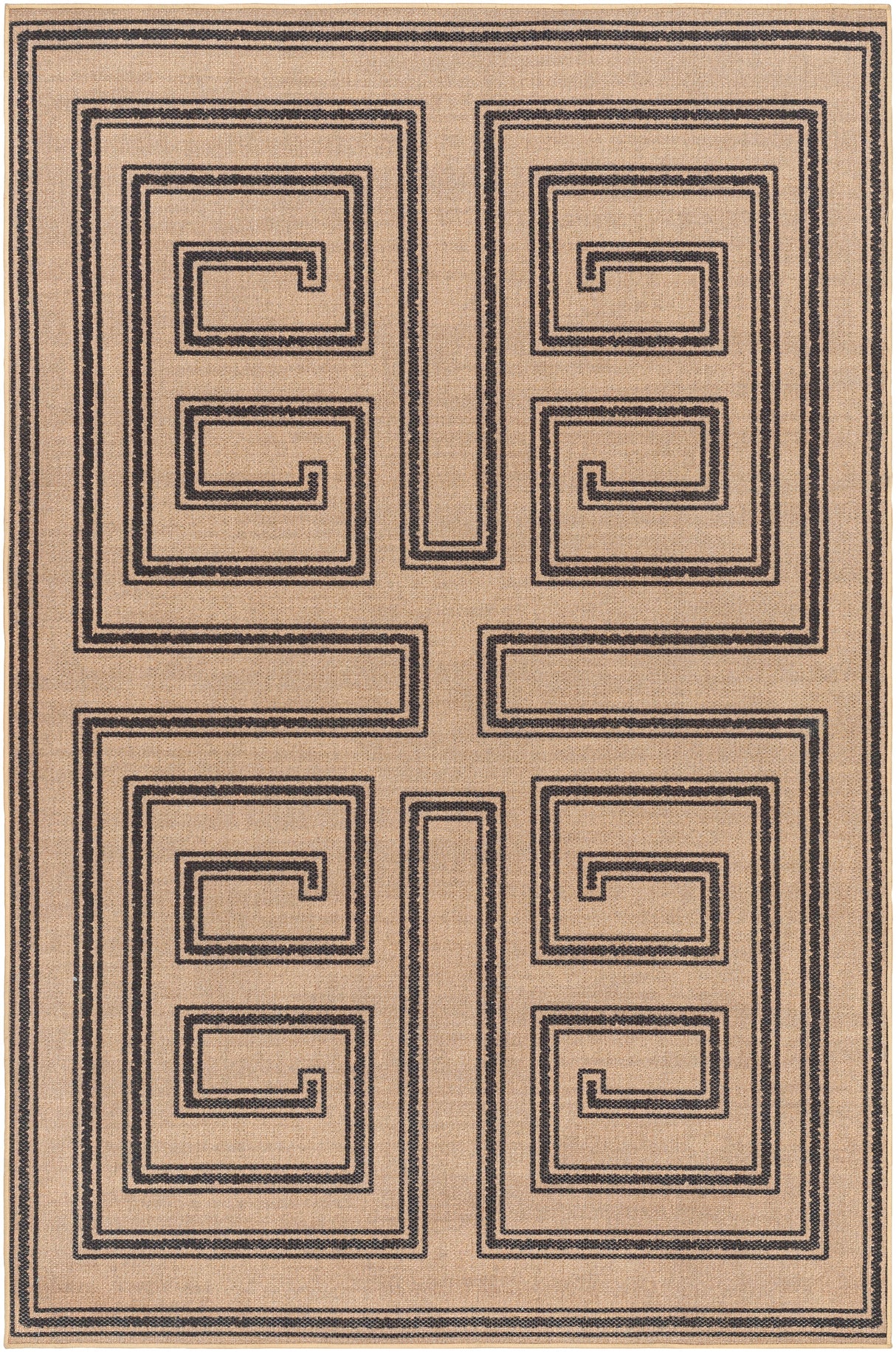 Surya Ez Jute Ezt-2307 Khaki, Steel Grey, Eggplant Rug.