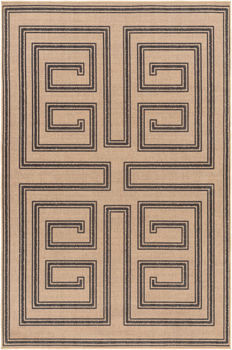 Surya Ez Jute Ezt-2307 Khaki, Steel Grey, Eggplant Rug.