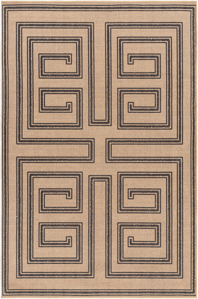 Surya Ez Jute Ezt-2307 Khaki, Steel Grey, Eggplant Rug.
