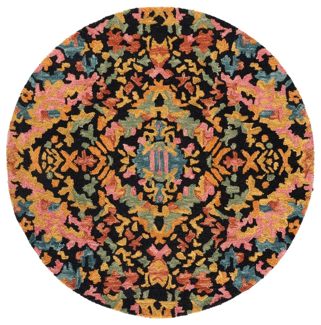 Safavieh Aspen 5'-0" x 5'-0" Rug in Black / Rust