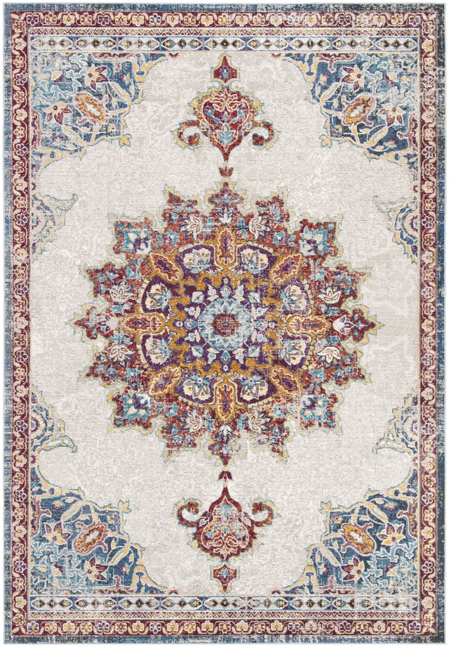 Safavieh Aria 4'-0" x 6'-0" Rug in Ivory / Navy