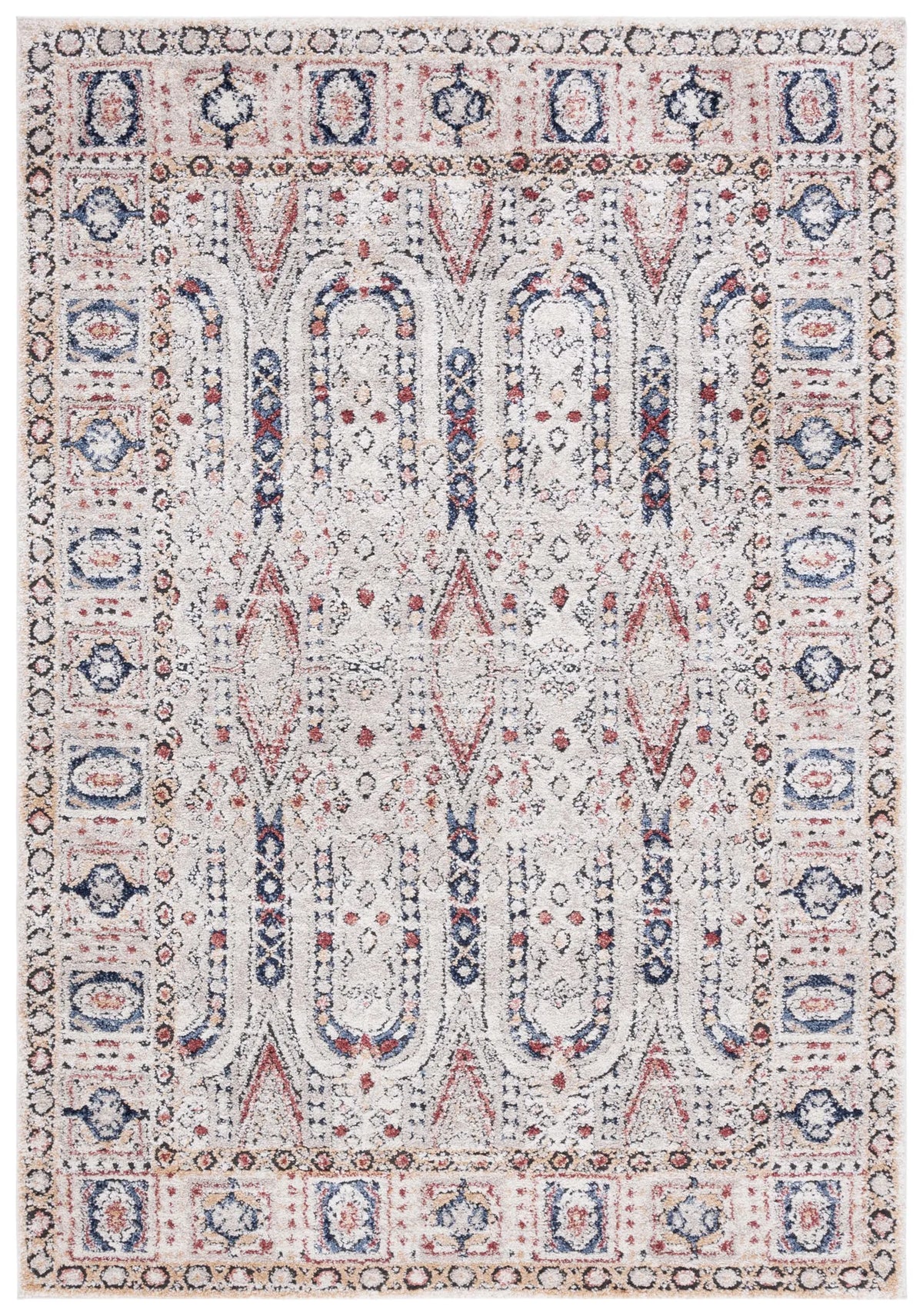 Safavieh Luna 4'-5" x 6'-5" Rug in Beige / Blue Rust