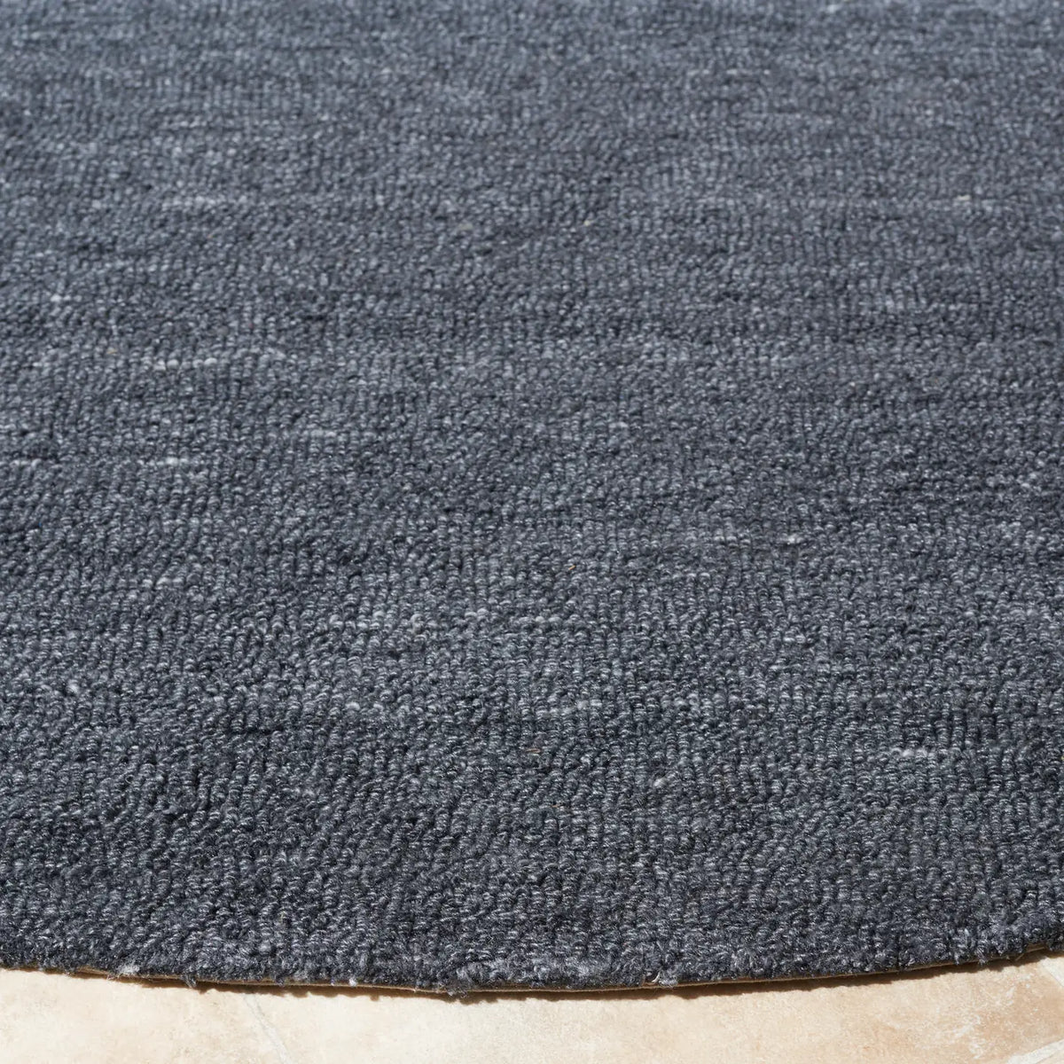 Safavieh Outdoor Micro-Loop 6'-0" x 6'-0" Rug in Dark Grey