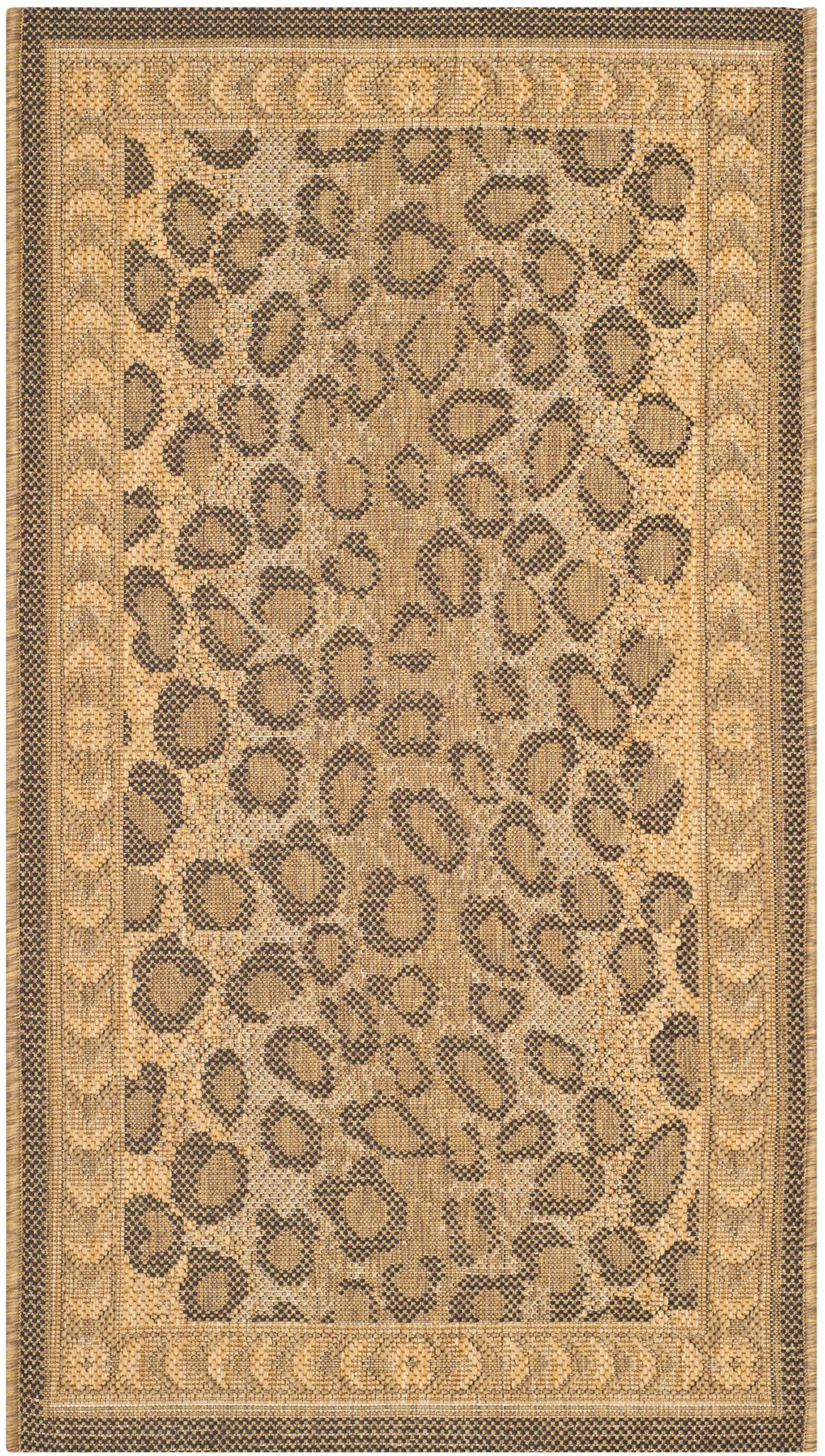 Safavieh Courtyard 2'-0" x 3'-7" Rug in Natural / Gold