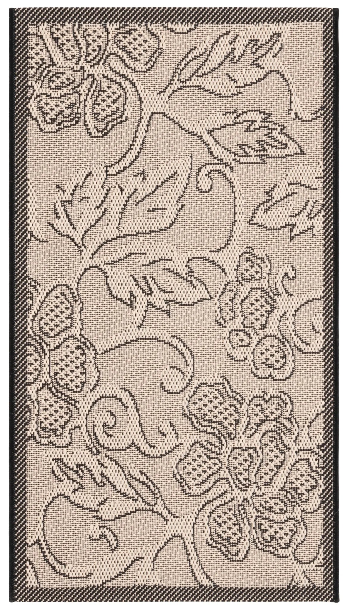 Safavieh Courtyard 2'-0" x 3'-7" Rug in Sand / Black
