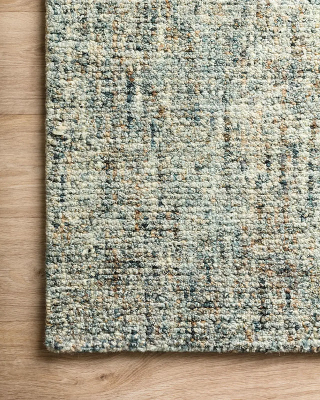 Loloi Harlow Hlo-01 Ocean/Sand Rugs - corner on wood