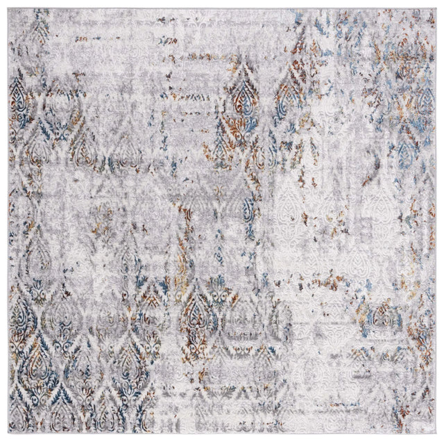 Safavieh Amelia 6'-7" x 6'-7" Rug in Grey / Blue Gold