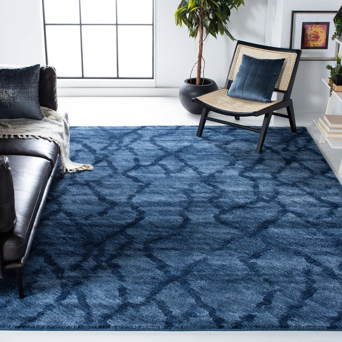 Safavieh Retro 10'-0" x 14'-0" Rug in Blue / Dark Blue