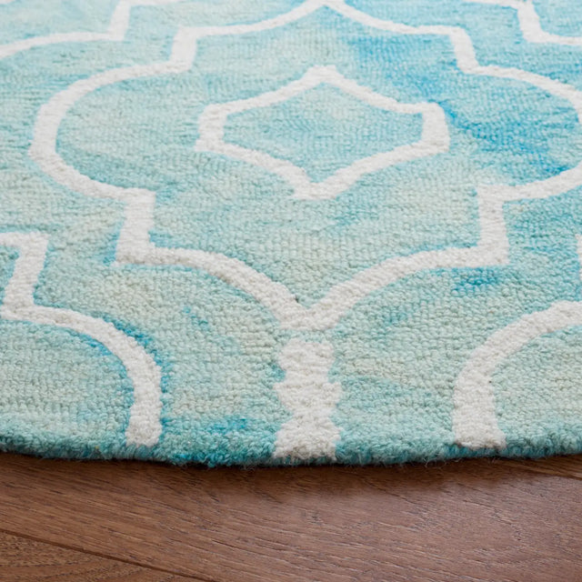 Safavieh Dip Dye 7'-0" x 7'-0" Rug in Turquoise / Ivory