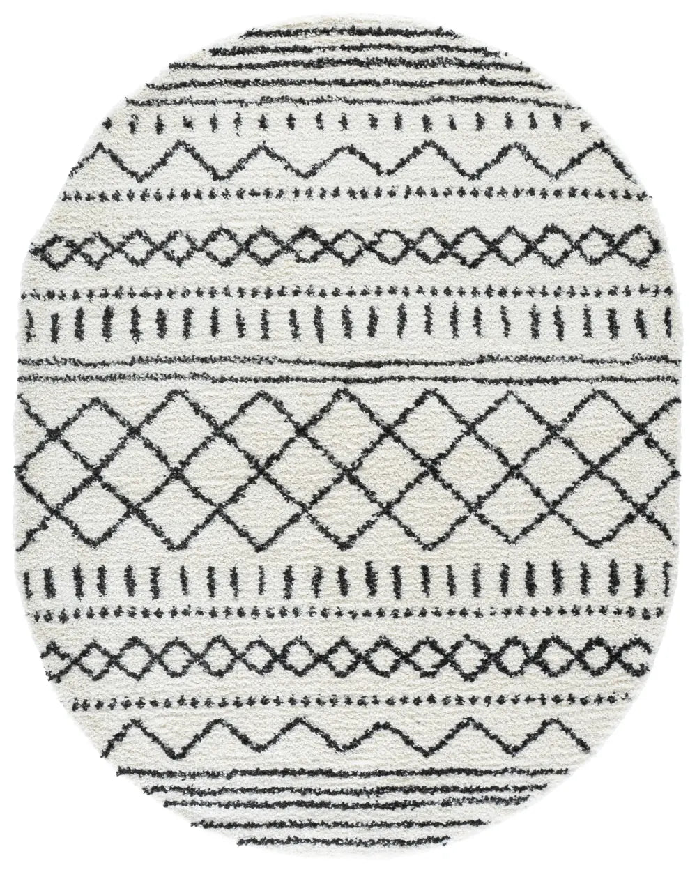 Safavieh Arizona Shag 6'-0" x 8'-0" Rug in Ivory / Black