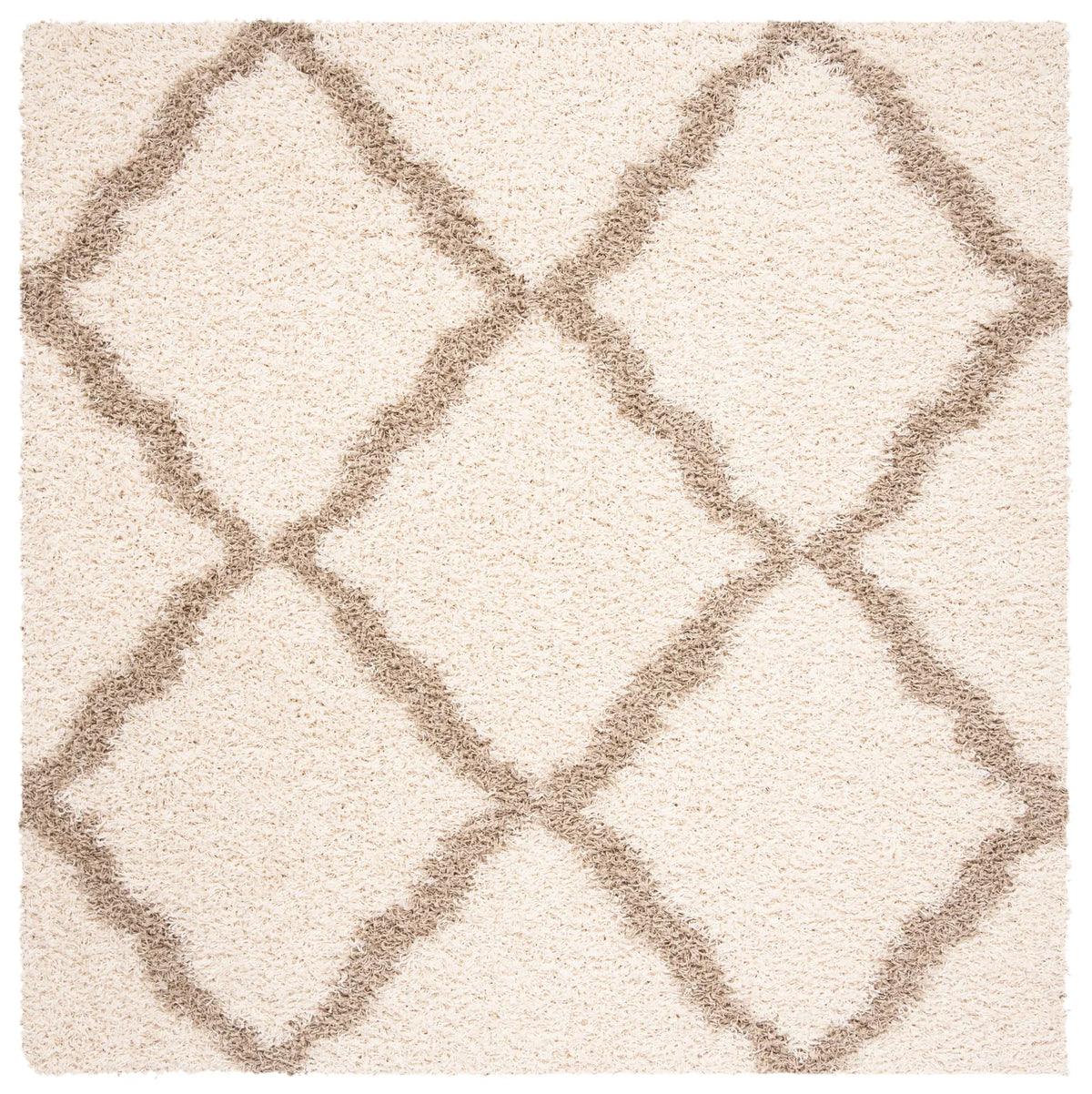 Safavieh Sgd-Dallas Shag 6'-0" x 6'-0" Rug in Ivory / Beige