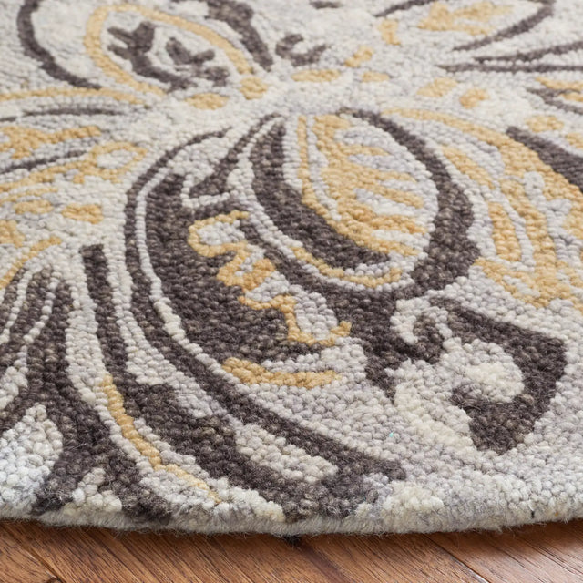 Safavieh Blossom 6'-0" x 6'-0" Rug in Grey / Yellow