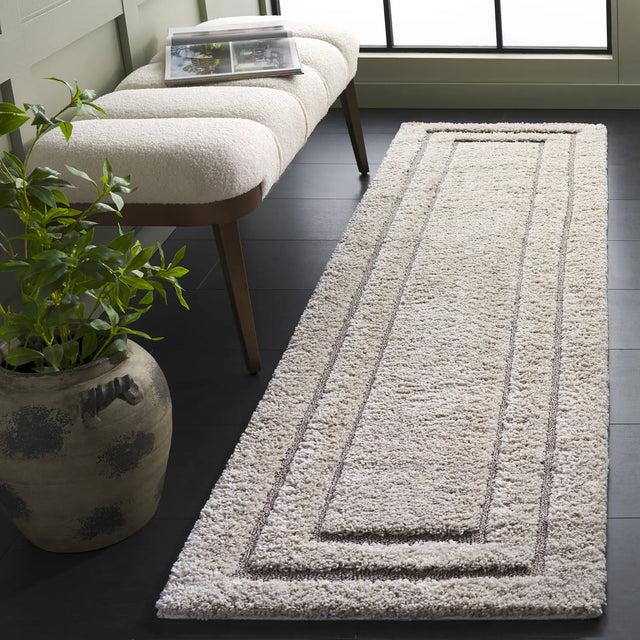 Safavieh Florida Shag 2'-3" x 8'-0" Rug in Beige / Dark Beig