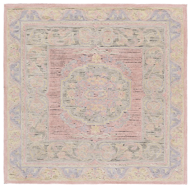 Safavieh Savonnerie 6'-0" x 6'-0" Rug in Pink / Beige