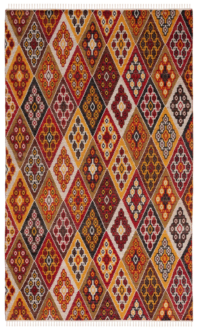Safavieh Kilim 4'-0" x 6'-0" Rug in Red / Gold