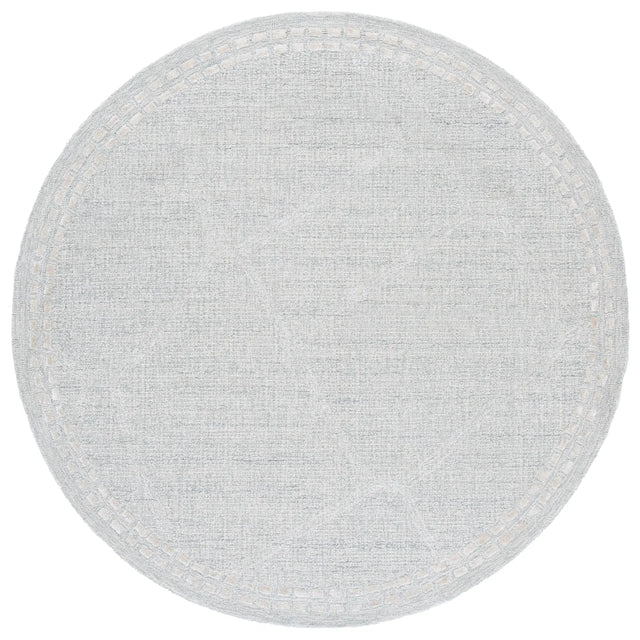 Safavieh Abstract 6'-0" x 6'-0" Rug in Light Grey / Ivory
