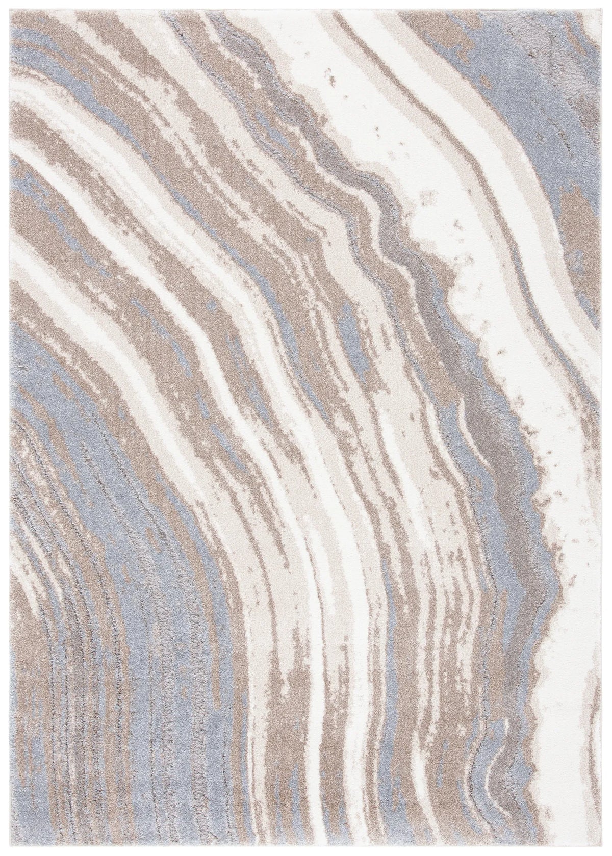 Safavieh Cyrus Shag 4'-5" x 6'-5" Rug in Ivory / Grey