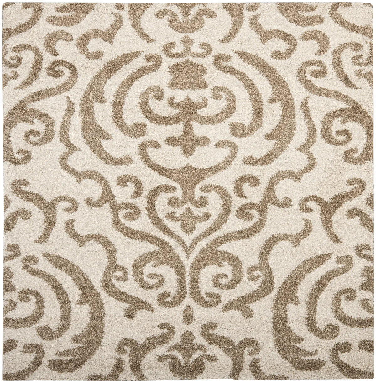 Safavieh Florida Shag 6'-7" x 6'-7" Rug in Cream / Beige