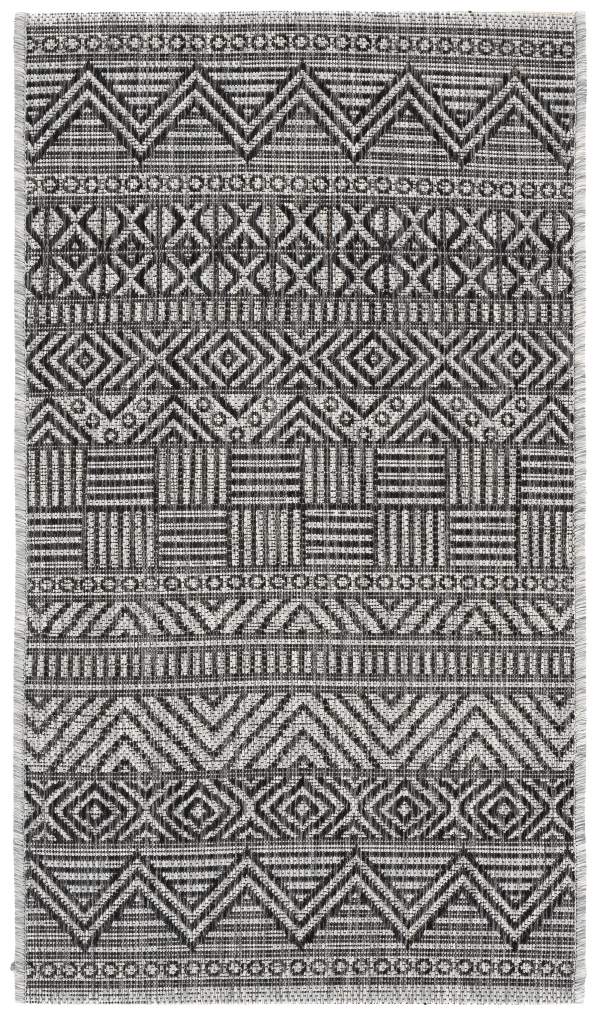 Safavieh Courtyard 2'-0" x 3'-7" Rug in Black / Grey