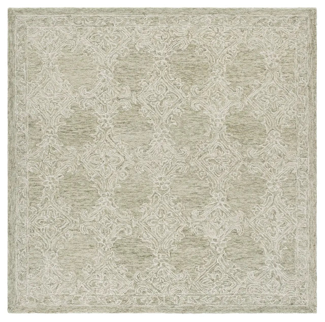 Safavieh Abstract 6'-0" x 6'-0" Rug in Green / Ivory
