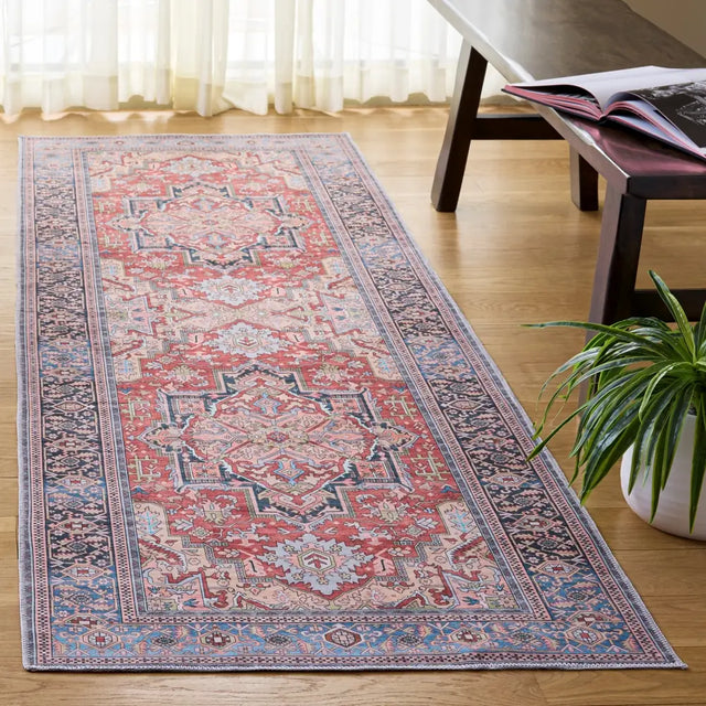 Safavieh Arizona 2'-6" x 8'-0" Rug in Rust / Blue