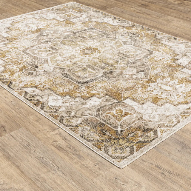 Oriental Weavers Sphinx Maharaja 661C1 Gold/Brown Rugs - angle detail