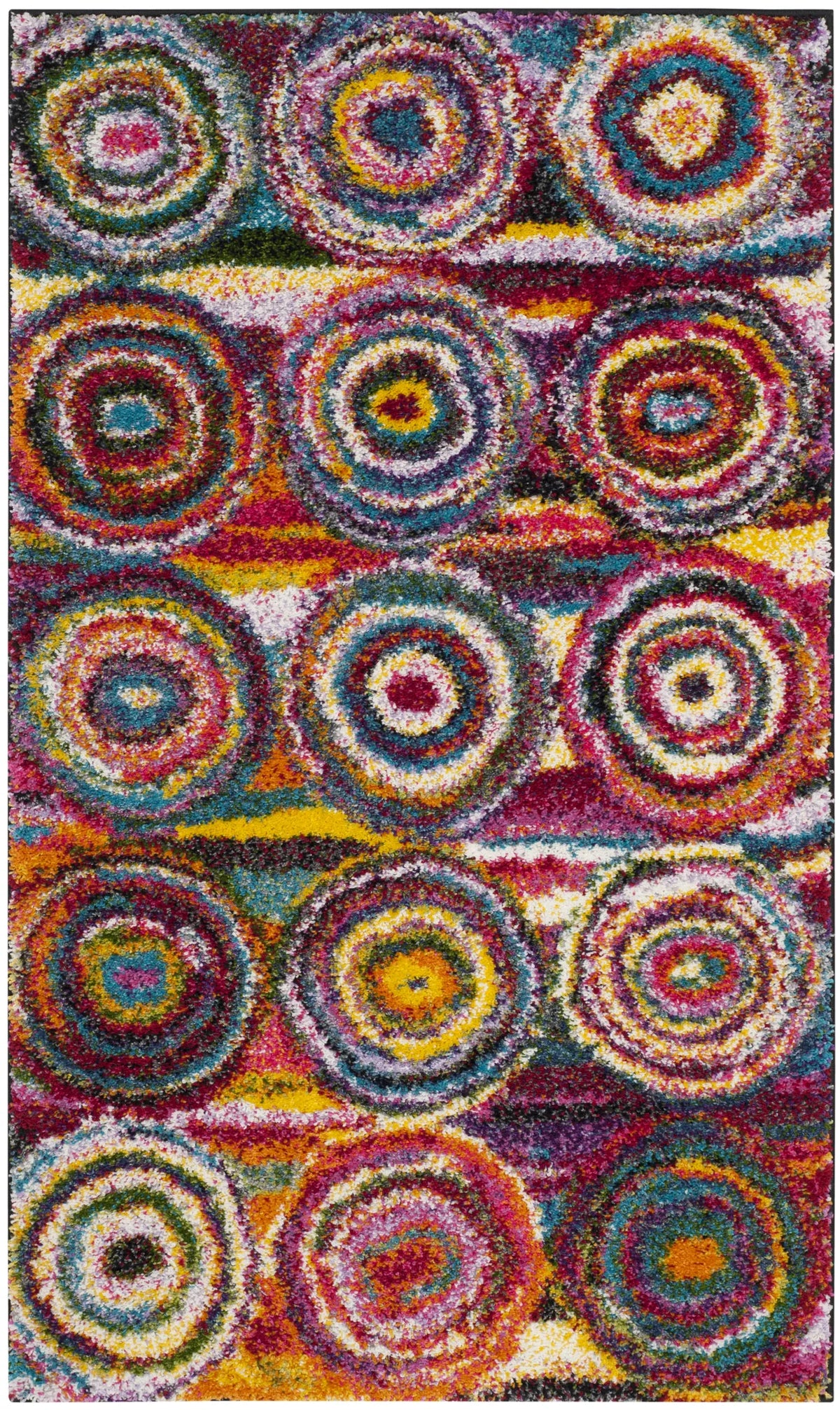 Safavieh Fiesta Shag 3'-0" x 5'-0" Rug in Multi