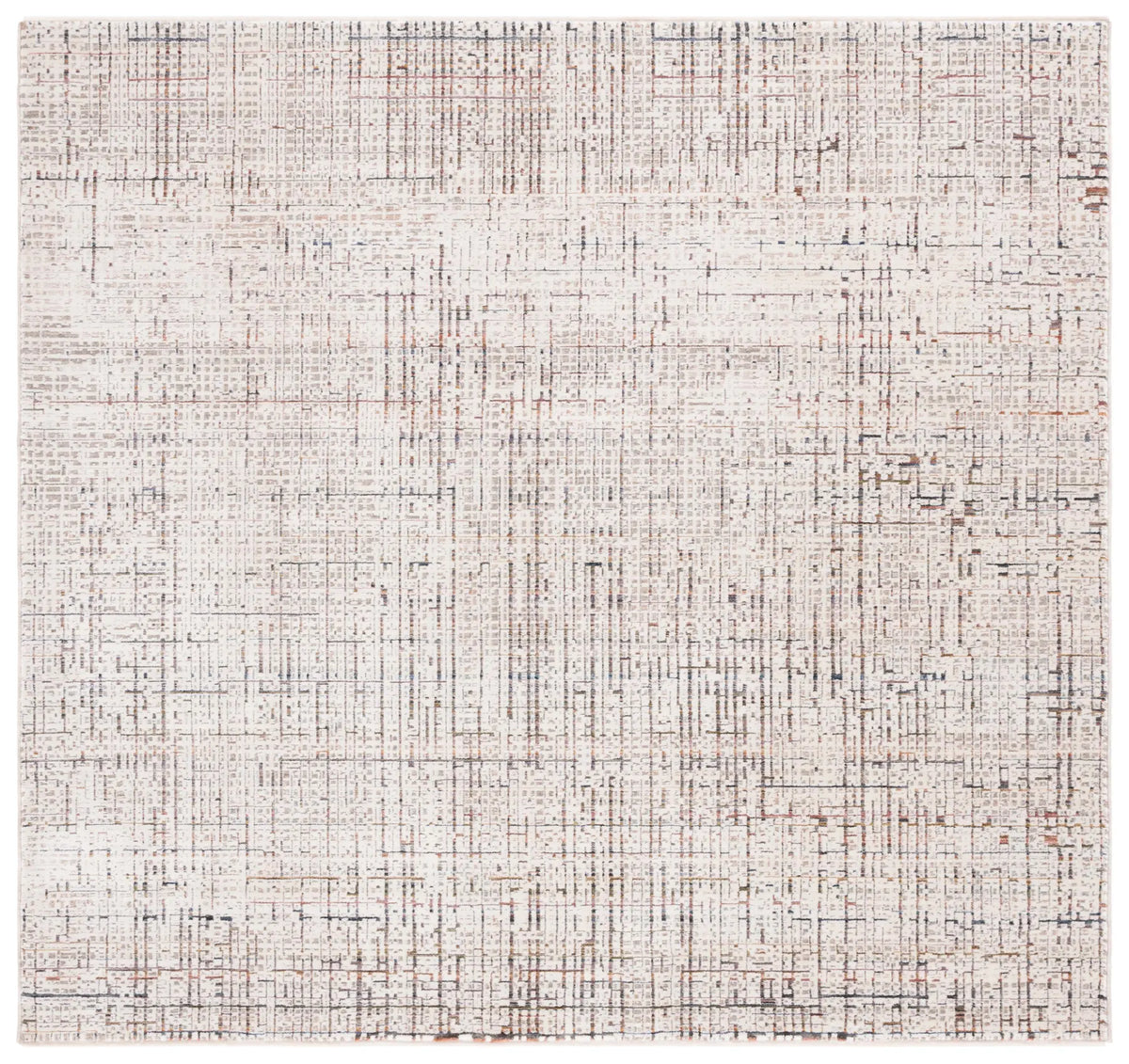 Safavieh Harlow 6'-3" x 6'-3" Rug in Ivory Grey / Rust